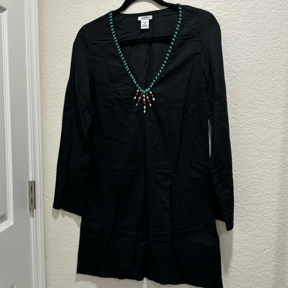 Calvin Klein Swimwear Women Black Stones Swim Cover Dress - Picture 8 of 10